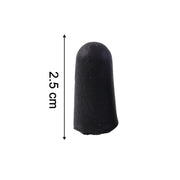 Size reference of soft noise reduction ear plugs next to a coin