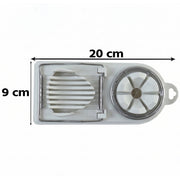 Kitchen egg slicer and wedger with sturdy stainless steel wires