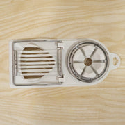 Stainless steel egg cutting tool for neat slices and wedges