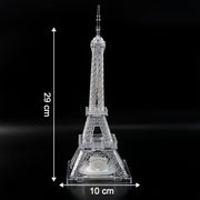 Eiffel Tower shaped LED decorative light illuminating vibrant colors