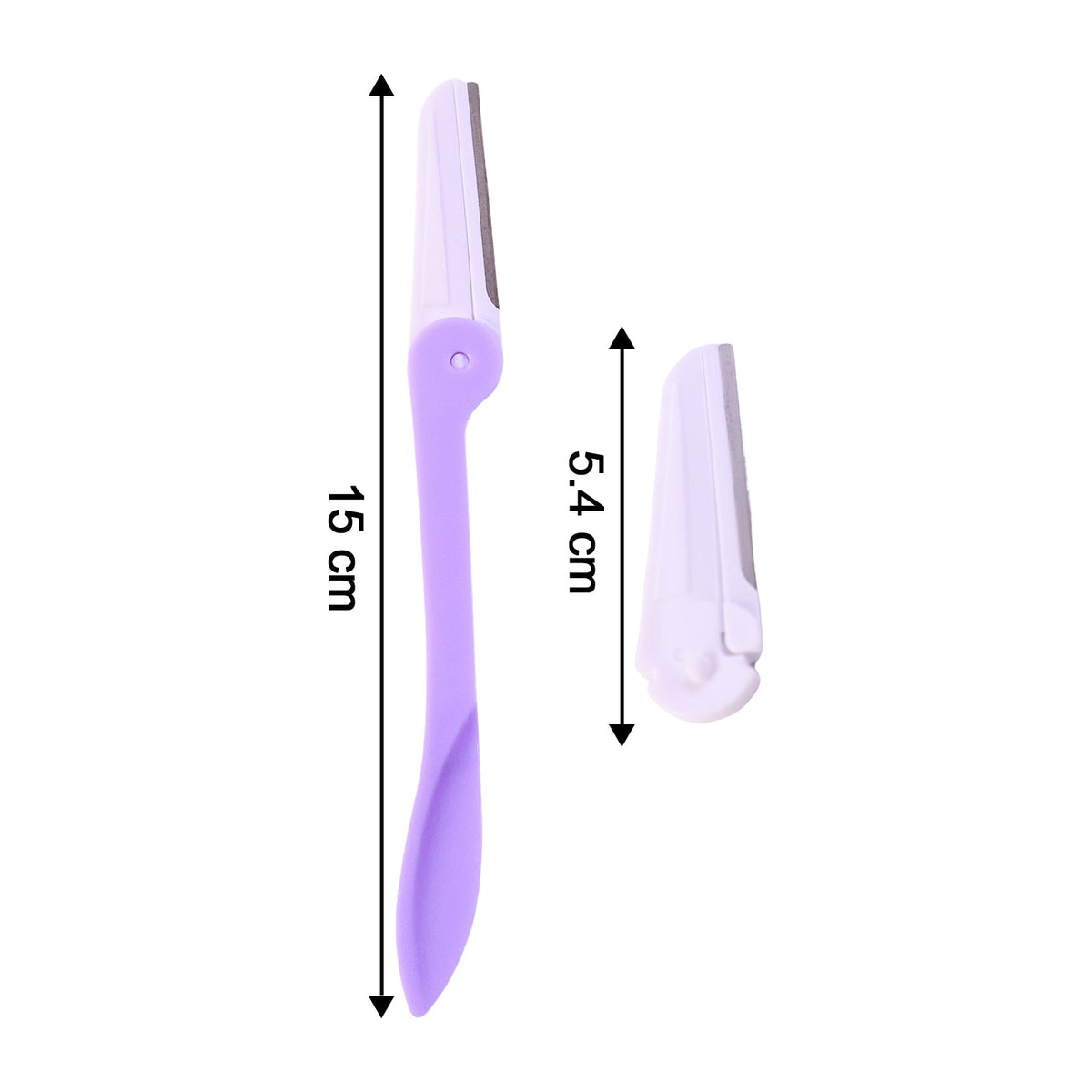Eyebrow trimmer tool showing fine facial hair removal capabilities