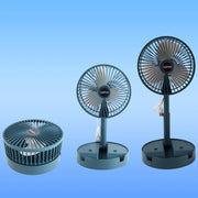 Foldable Mini USB Desk Fan with adjustable angle and quiet motor on white background