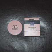 Packaging detail of OG Beauty Compact Powder in Brew shade