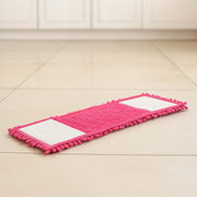 Pink microfiber mop refill cloth designed for flat mop attachment