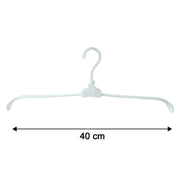 Collapsible plastic clothes hanger size reference for fit and capacity