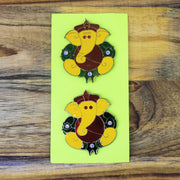 Artistic finish on decorative Lord Ganesha wall hanging sticker design
