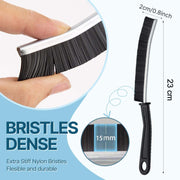 Compact angled head of the corner cleaning brush designed for tight gaps cleaning