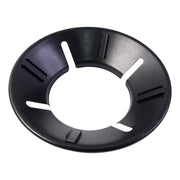 Gas stove pan placed over flame protector ring for even cooking