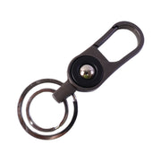 Elegant metal key holder with carabiner for keys and small items