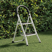 Anti slip 2 step steel ladder with comfortable hand grip