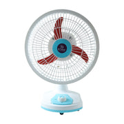 Rechargeable tabletop fan from OMEGA with LED light