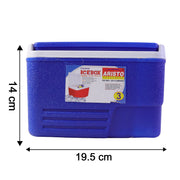 Blue outdoor travel drink cooler box ideal for camping and beach trips