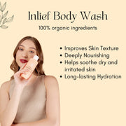 Hydrating body wash being used in the shower for cleansing