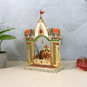 Decorative pooja mandir ornament with traditional elephant design