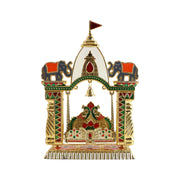 Religious jhula mandir for pooja adorned with elephant motifs
