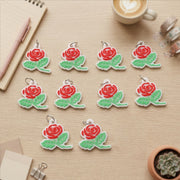 Rose-designed keychain pack for gifts and accessories