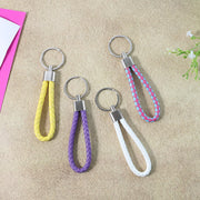 Multiple braided loop keychains showcasing their durable construction