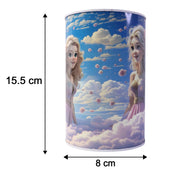 Compact size of kids money bank demonstrating portability.