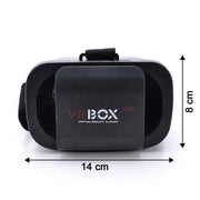 VR Box headset showing adjustable strap and soft eye padding for smartphone virtual reality