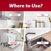 Using Pollic Kadam Kitchen Surface Cleaner on kitchen countertop for degreasing