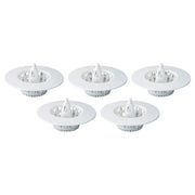 Drain protector strainer filter in rust-resistant white plastic