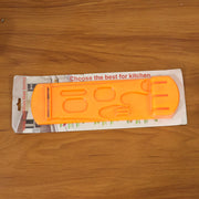 Lifestyle shot of the plastic knife stand holding a variety of kitchen knives, ready for use.