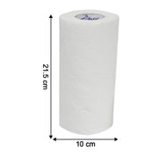 Close-up showing sheet size and perforation on Freshee kitchen paper towel roll