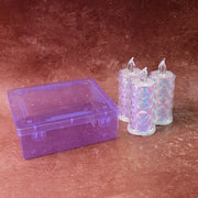 Elegant flameless LED candle lights with crystal design for home ambiance