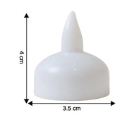 Round LED flameless tealight candles set placed to enhance home decor ambiance