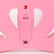 Close-up detail of pink crown decorative LED night light