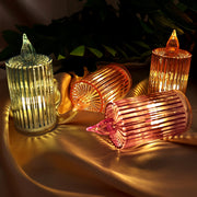 Decorative LED flameless candle emitting safe warm light