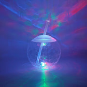 Fun party glow cup with LED lights and straw
