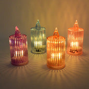 LED candle lights arranged for festive and wedding decoration