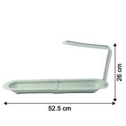Drainage tray detail of adjustable telescopic sink organiser