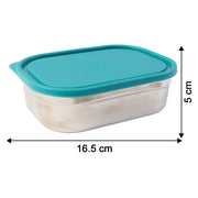 Lunch box size compared alongside packaging box