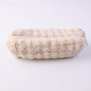 Stylish soft plush cosmetic pouch for skincare and accessories