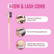 Professional makeup artist using blush brush from 9-in-1 set