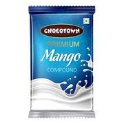 Close-up of a Chocotown Mango Compound slab, ready for use in confectionery.