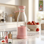 Front view of portable electric juicer bottle