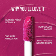 Petal pink moisture lock liquid lipstick compact and travel friendly