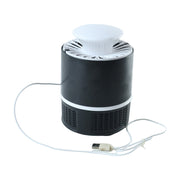 A black and white Mosquito Killer Lamp with a white USB cable on a white background.