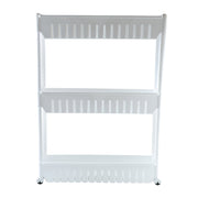 3 layer kitchen organizer rack on countertop for household storage