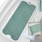 Non-slip suction cup bath mat in bathroom shower