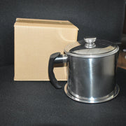 Cooking oil storage and straining pot made of stainless steel