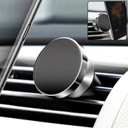 Rotating magnetic phone holder securely mounted inside car