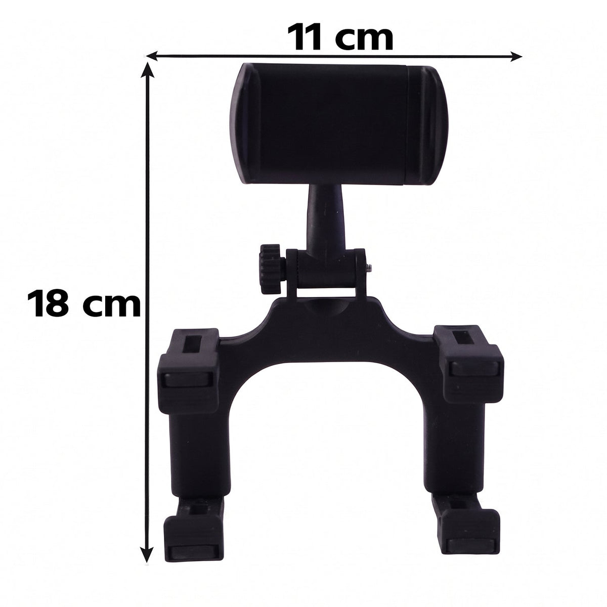 Secure rear view mirror phone bracket for safe driving