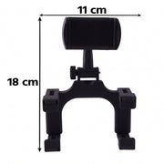 Secure rear view mirror phone bracket for safe driving