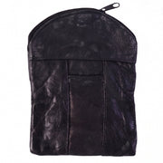 Mini leather zipper pouch with durable stitching and classy finish.