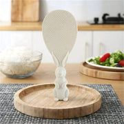 Rice serving spoon featuring ergonomic bunny handle