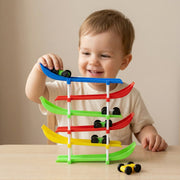 Multi-layer car racing track for indoor play